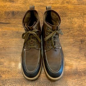 John Varvatos Star USA Eric Leather Lace Up Boots Size 11